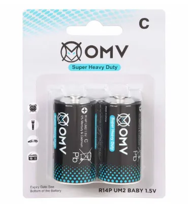 تصویر  باتری سایز بزرگ OMV-C مدل Super heavy Duty R14P بسته 2 عددی