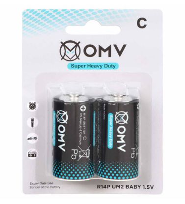 تصویر  باتری سایز بزرگ OMV-C مدل Super heavy Duty R14P بسته 2 عددی