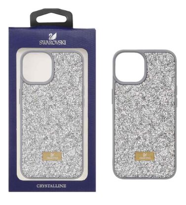 تصویر  قاب Swarovski برای گوشی اپل iPhone 13 / iPhone 14 - طوسی کد 2