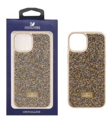قاب Swarovski برای گوشی اپل iPhone 13 / iPhone 14 - طلایی کد 2