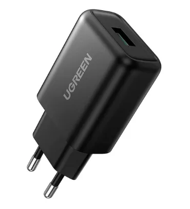 تصویر شارژر دیواری یوگرین 18 وات مدل USB-A CD122