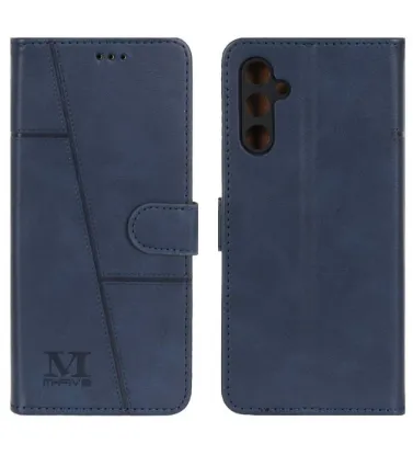 تصویر  کیف موبایل مگنتی M FIVE طرح دوخت سامسونگ Galaxy A35 - سرمه ای