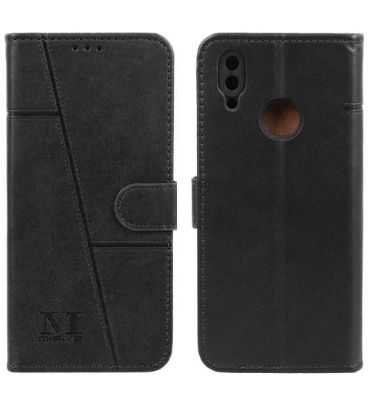 کیف موبایل مگنتی سامسونگ Galaxy A10s ام فایو طرح دوخت - مشکی