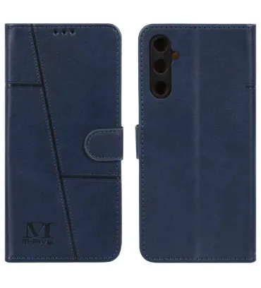 تصویر  کیف موبایل مگنتی سامسونگ Galaxy A05s ام فایو طرح دوخت - سرمه ای