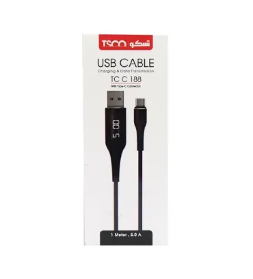 تصویر  کابل تبدیل USB به USB-C تسکو مدل TC C188 طول 1 متر