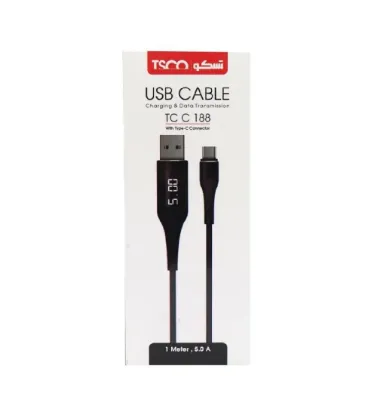 تصویر  کابل تبدیل USB به USB-C تسکو مدل TC C188 طول 1 متر