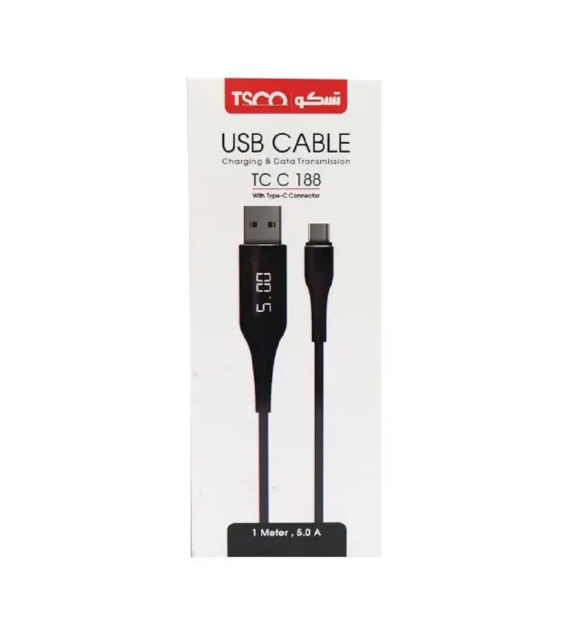 تصویر  کابل تبدیل USB به USB-C تسکو مدل TC C188 طول 1 متر