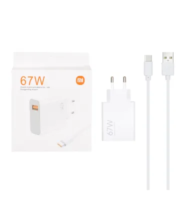 تصویر  شارژر دیواری شیائومی 67 وات مدل MDY-12-ES به همراه کابل شارژ تایپ سی