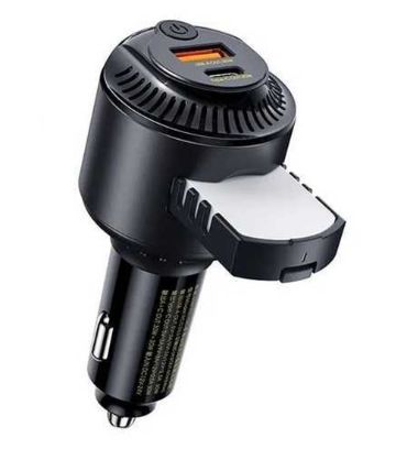 شارژر فندکی ریمکس 60 وات دو پورت مدل RCC353 به همراه خوش بو کننده ماشین