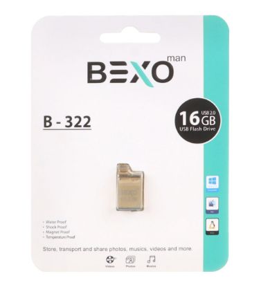 تصویر  فلش مموری بکسو مدل B-322 USB2.0 ظرفیت 16 گیگابایت