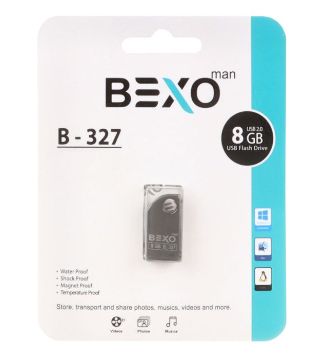 تصویر  فلش مموری بکسو مدل B-327 USB2.0 ظرفیت 8 گیگابایت