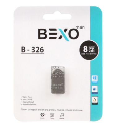 تصویر  فلش مموری بکسو مدل B-326 USB2.0 ظرفیت 8 گیگابایت