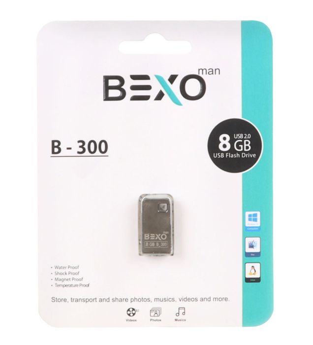 تصویر  فلش مموری بکسو مدل B-300 USB2.0 ظرفیت 8 گیگابایت