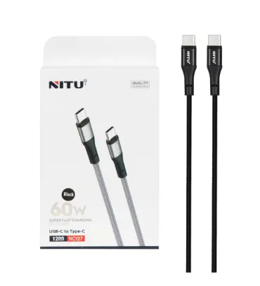 تصویر کابل شارژ تایپ سی به تایپ سی نیتو مدل NC127