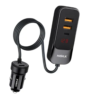 تصویر شارژر فندکی هیسکا 120 وات مدل HCC-327