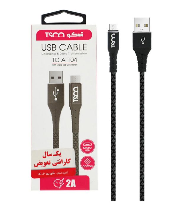 تصویر  کابل شارژ USB به micro USB تسکو مدل TCA 104