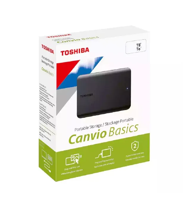 تصویر  هارد اکسترنال توشیبا مدل Canvio Basics USB-3.2 ظرفیت 2 ترابایت