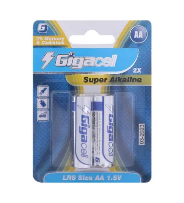 تصویر  باتری قلمی گیگاسل مدل Super Alkaline بسته 2 عددی