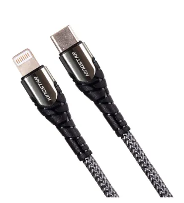 تصویر کابل شارژ تایپ سی به لایتنینگ کینگ استار مدل K351iC با طول 1 متر