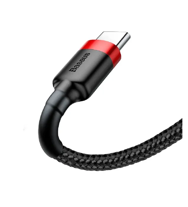 تصویر  کابل تبدیل USB به USB-C باسئوس مدل Cafule Cable A-C 3A CATKLF طول 1 متر