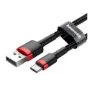 تصویر  کابل تبدیل USB به USB-C باسئوس مدل Cafule Cable A-C 3A CATKLF طول 1 متر