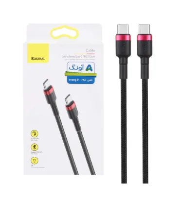 تصویر کابل شارژ فست تایپ سی به تایپ سی بیسوس مدل CATKLF-H91 طول 2 متر