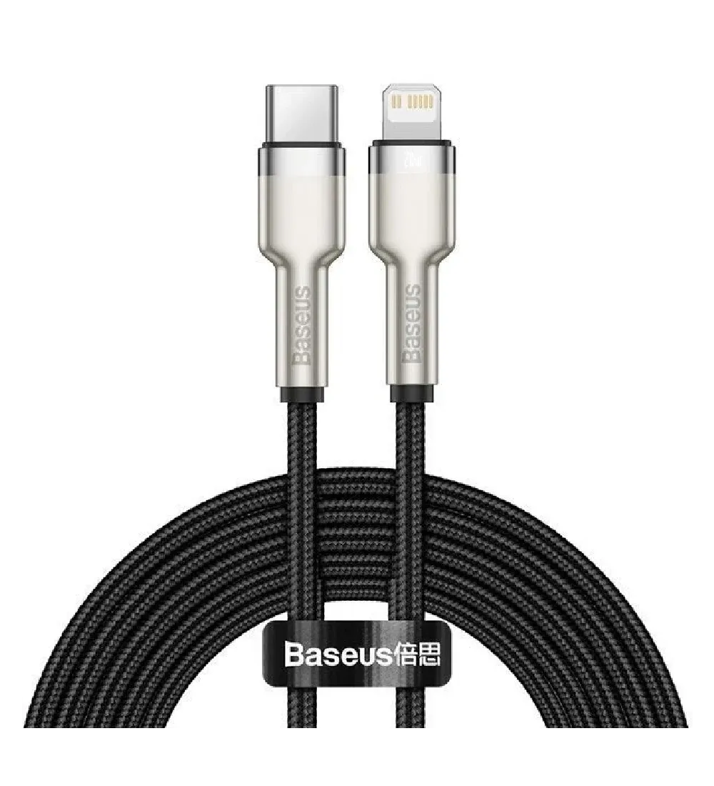 تصویر  کابل تبدیل Type-C به PD 20W IP باسئوس مدل Cafule Metal Data Cable CATLJK طول 1 متر