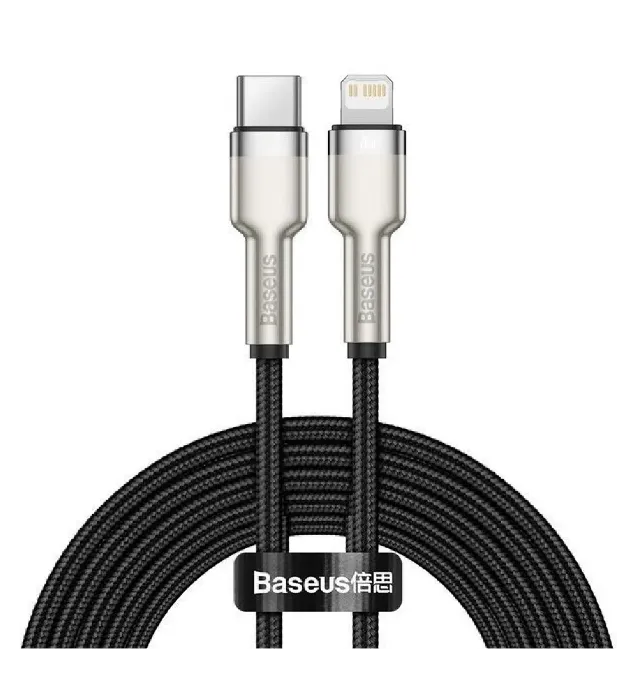 تصویر  کابل تبدیل Type-C به PD 20W IP باسئوس مدل Cafule Metal Data Cable CATLJK طول 1 متر