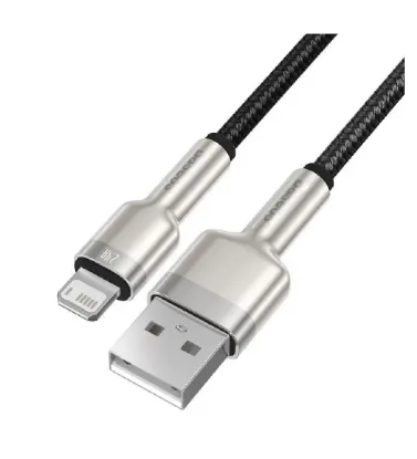 تصویر  کابل تبدیل USB به لایتنینگ باسئوس مدل Cafule Metal Data Cable USB CALJK طول 25 سانتیمتر