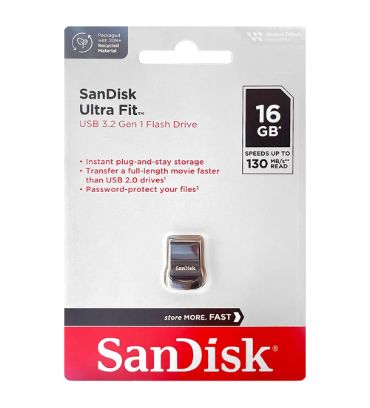 فلش مموری سن دیسک مدل Ultra Fit USB3.1 ظرفیت 16 گیگابایت
