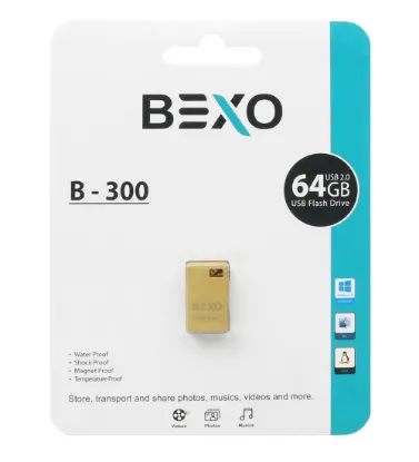 تصویر  فلش مموری بکسو مدل B-300 USB 2.0 ظرفیت 64 گیگابایت
