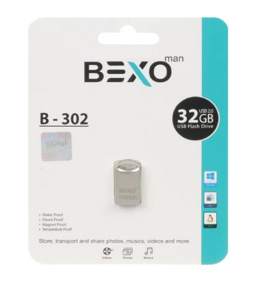 تصویر  فلش مموری بکسو مدل B-302 USB2.0 ظرفیت 32 گیگابایت