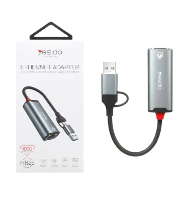 تصویر  هاب 2 پورت یسیدو USB3.0 مدل HB26