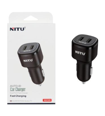 شارژر فندکی فست 12W دو پورت نیتو مدل NDC09
