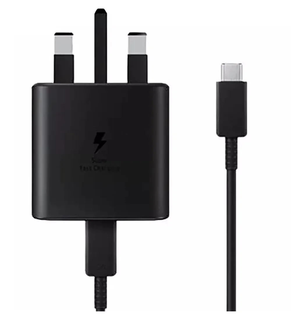 تصویر  شارژر دیواری سامسونگ 45 وات مدل EP-TA845 با کابل تبدیل Type-C (سه پین)