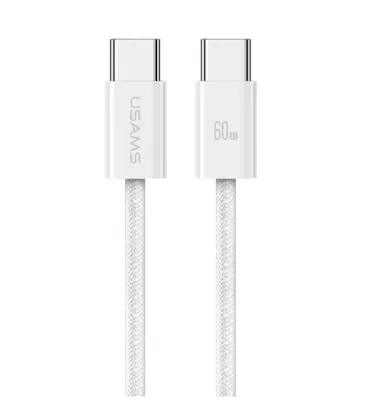 تصویر  کابل شارژ تایپ سی به تایپ سی یوسامس مدل US-SJ656 با طول 1.2 متر