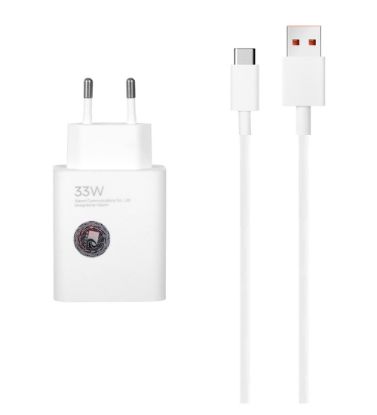 تصویر  شارژر دیواری سرکارتنی فست تک پورت شیائومی مدل MDY-14-EL 33W به همراه کابل Type-C