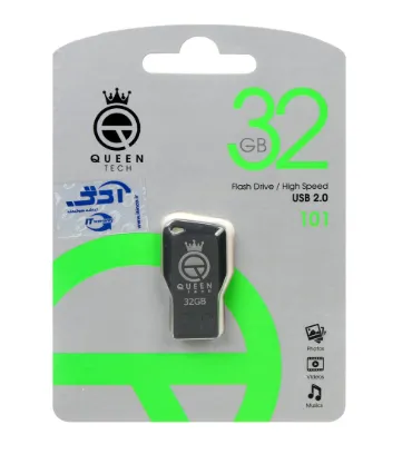 تصویر فلش مموری کوئین مدل tech-101 USB2.0 ظرفیت 32 گیگابایت