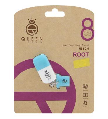 فلش مموری کوئین مدل Root USB2.0 ظرفیت 8 گیگابایت