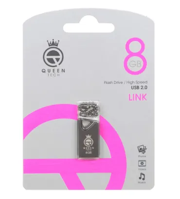 تصویر فلش مموری کوئین مدل LINK USB2.0 ظرفیت 8 گیگابایت