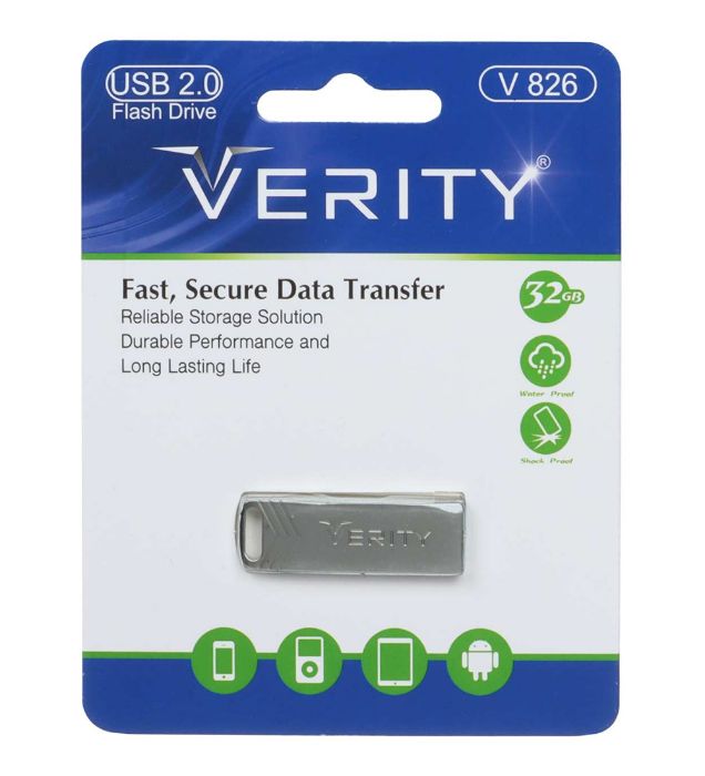 تصویر  فلش مموری وریتی مدل V826 USB2.0 ظرفیت 32 گیگابایت