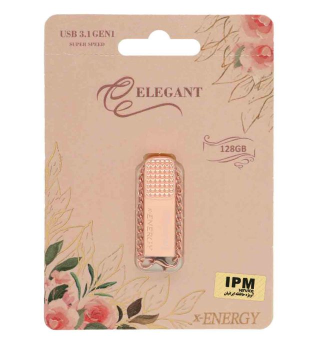 تصویر  فلش مموری ایکس انرژی مدل ELEGANT USB3.1 ظرفیت 128 گیگابایت