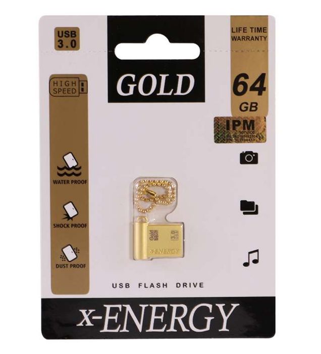 تصویر  فلش مموری ایکس انرژی مدل Gold USB3.0 ظرفیت 64 گیگابایت