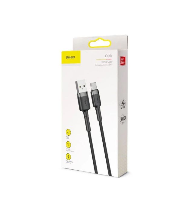 تصویر  کابل تبدیل USB به تایپ سی باسئوس مدل Cafule Cable A-C CATKLF طول 3 متر