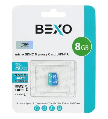 تصویر  کارت حافظه microSDHC بکسو مدل اکسترا 533X کلاس 10 استاندارد UHS-I U1 سرعت 80MB/s ظرفیت 8 گیگابایت
