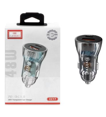 شارژر فندکی 48W فست و PD دو پورت ارلدام مدل ES-CC17