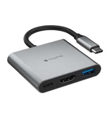 تصویر  هاب سه پورت موفی مدل  Mophie USB-C 3 in 1 Hub