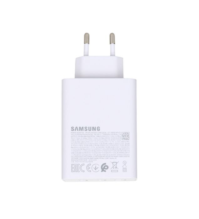 تصویر  شارژر دیواری سه پورت سامسونگ 65 وات مدل EP-T6530 تصویر  شارژر دیواری سه پورت سامسونگ 65 وات مدل EP-T6530