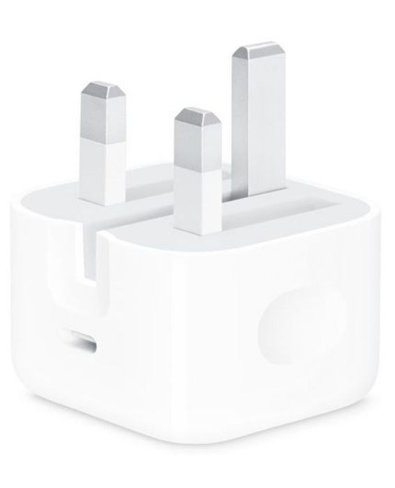 تصویر  شارژر دیواری اپل 20 وات مدل A++ A2344 20W B/A سفارش ایرلند (سه پین)