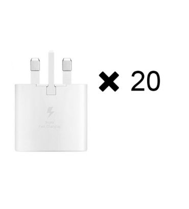 شارژر دیواری سامسونگ 25 وات مدل TA800 (پک 20 عددی) (سه پین) ویتنام